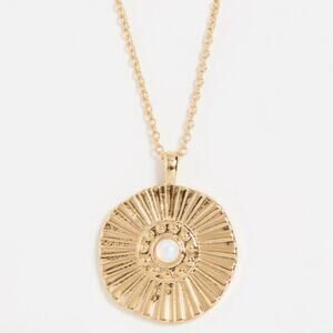 Gorjana Sunburst Necklace Gold Coin Pendant